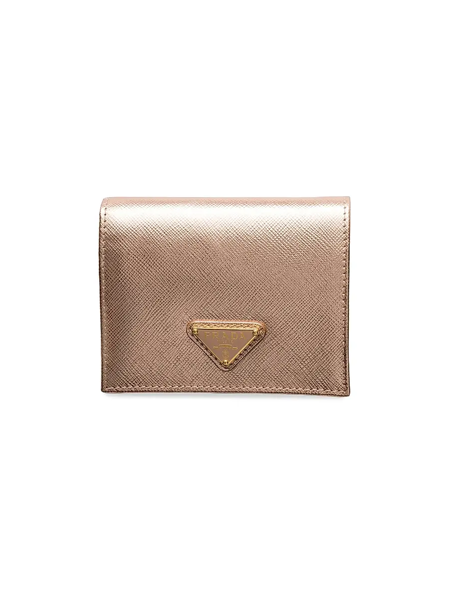Prada Women's Small Saffiano Leather Wallet - Dusty Rose | Image 1 Prada Women's Small Saffiano Leather Wallet - Dusty Rose | Image 1