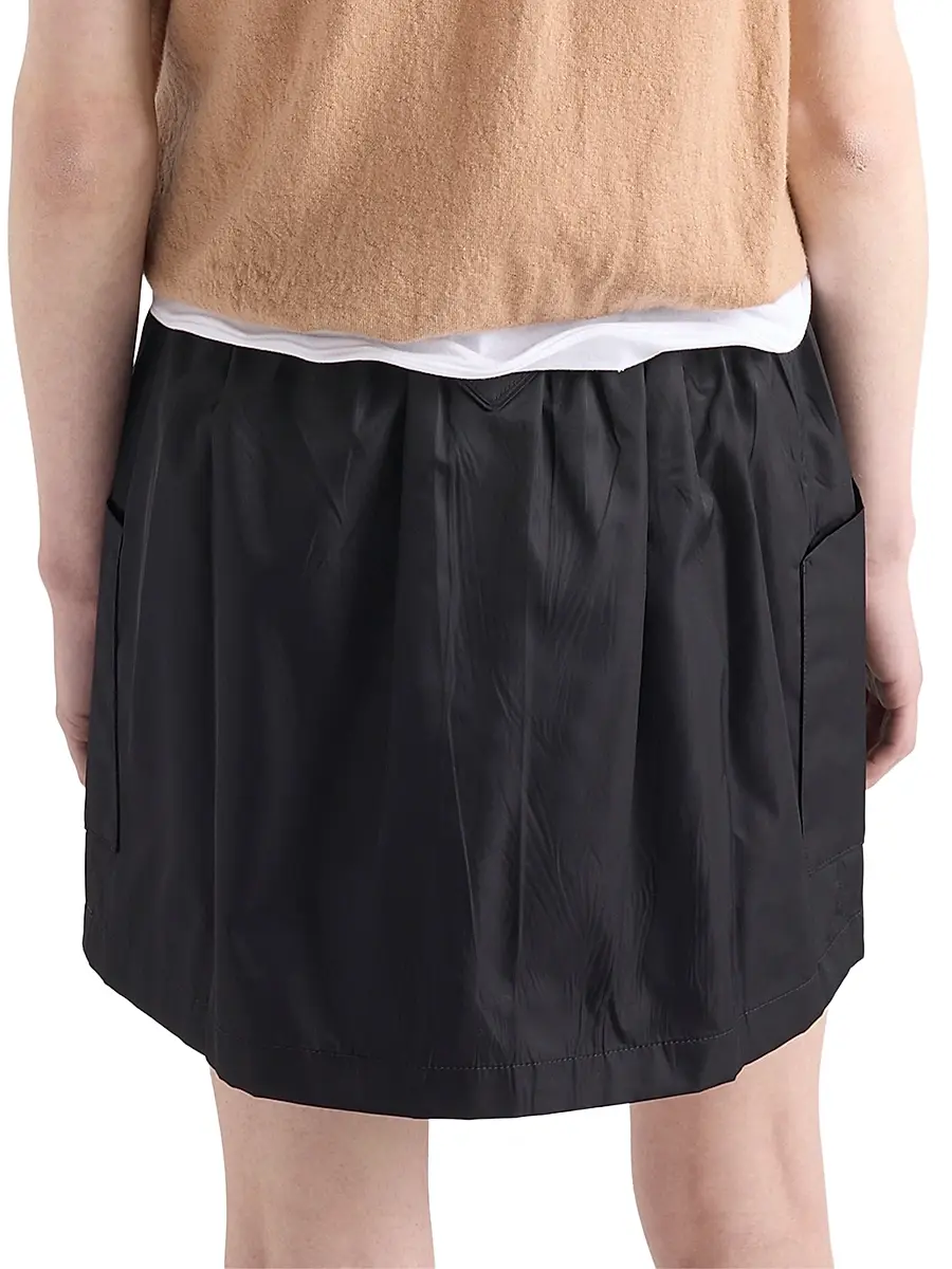 Prada Women's Re-Nylon Mini Skirt | Thumbnail 3 Prada Women's Re-Nylon Mini Skirt | Thumbnail 3