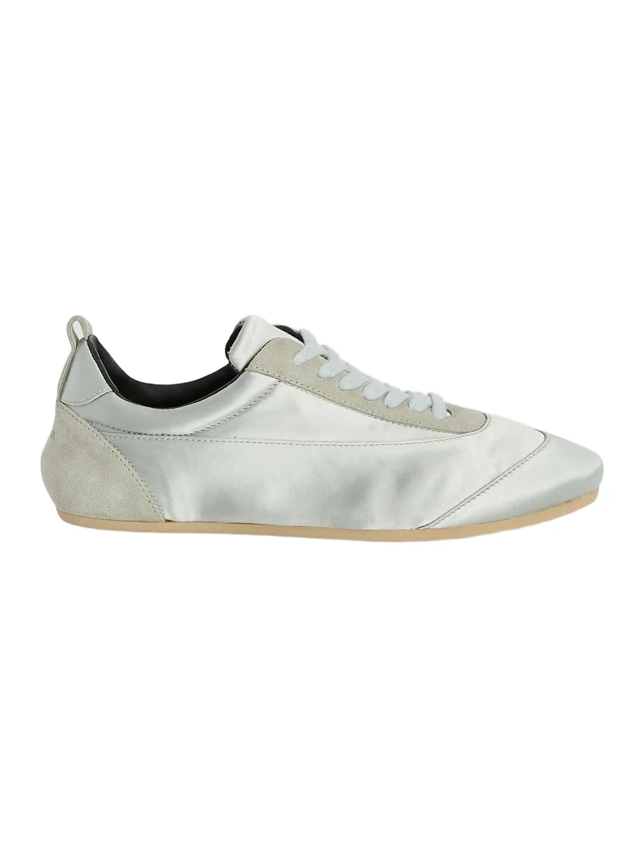 Women's Panelled Satin Low-Top Sneakers