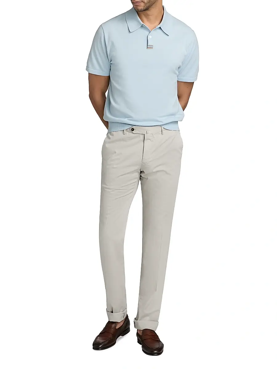PT Torino Men's Garment-Dyed Stretch Cotton-Silk Chino Pants | Thumbnail 2