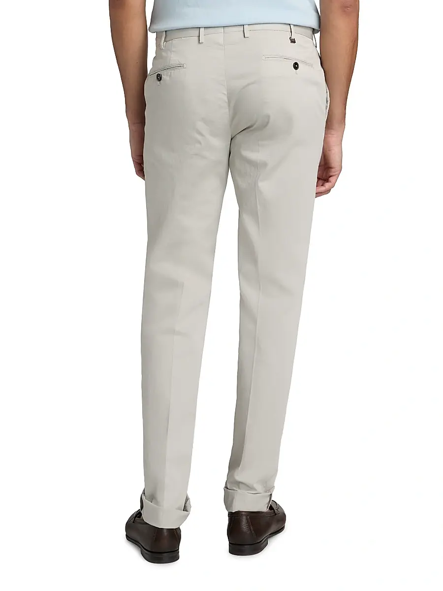 PT Torino Men's Garment-Dyed Stretch Cotton-Silk Chino Pants | Thumbnail 5