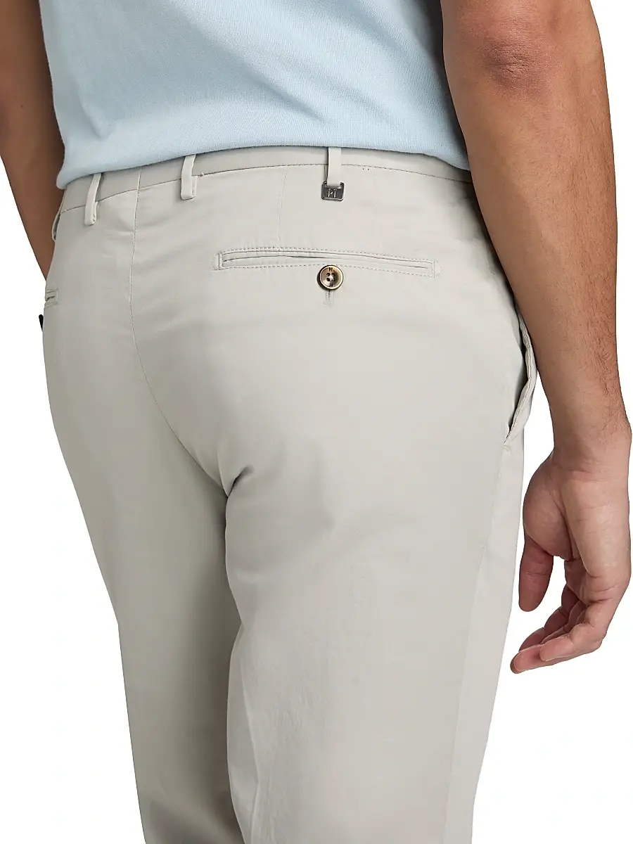 PT Torino Men's Garment-Dyed Stretch Cotton-Silk Chino Pants | Thumbnail 6