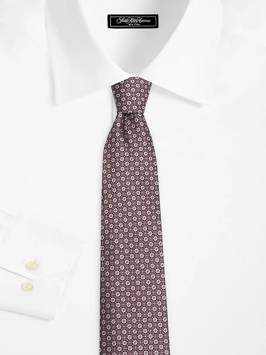 Isaia Men's Floral Silk Tie | Thumbnail 2 Isaia Men's Floral Silk Tie | Thumbnail 2