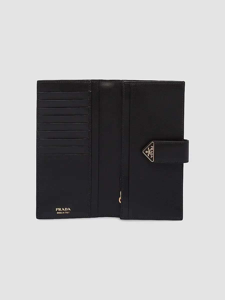 Prada Women's Large Saffiano and Leather Wallet - Black | Thumbnail 4 Prada Women's Large Saffiano and Leather Wallet - Black | Thumbnail 4
