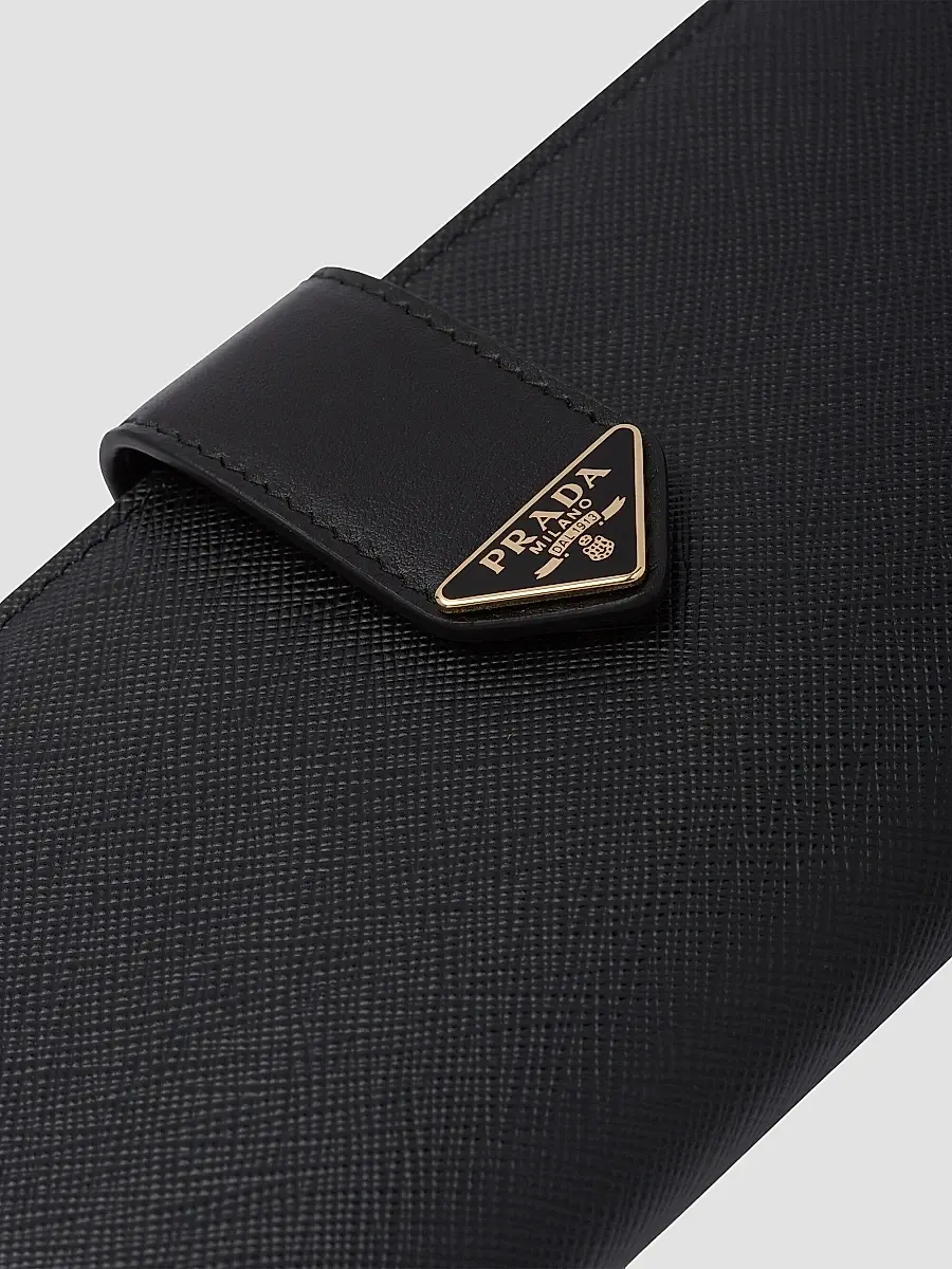 Prada Women's Large Saffiano and Leather Wallet - Black | Thumbnail 5 Prada Women's Large Saffiano and Leather Wallet - Black | Thumbnail 5