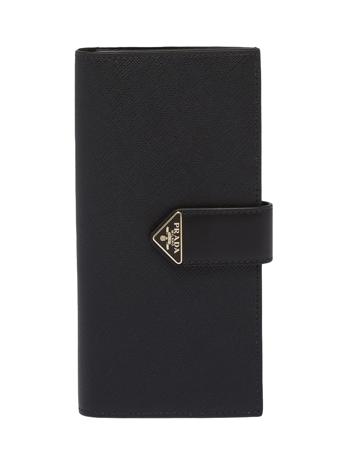 Prada Women's Large Saffiano and Leather Wallet - Black