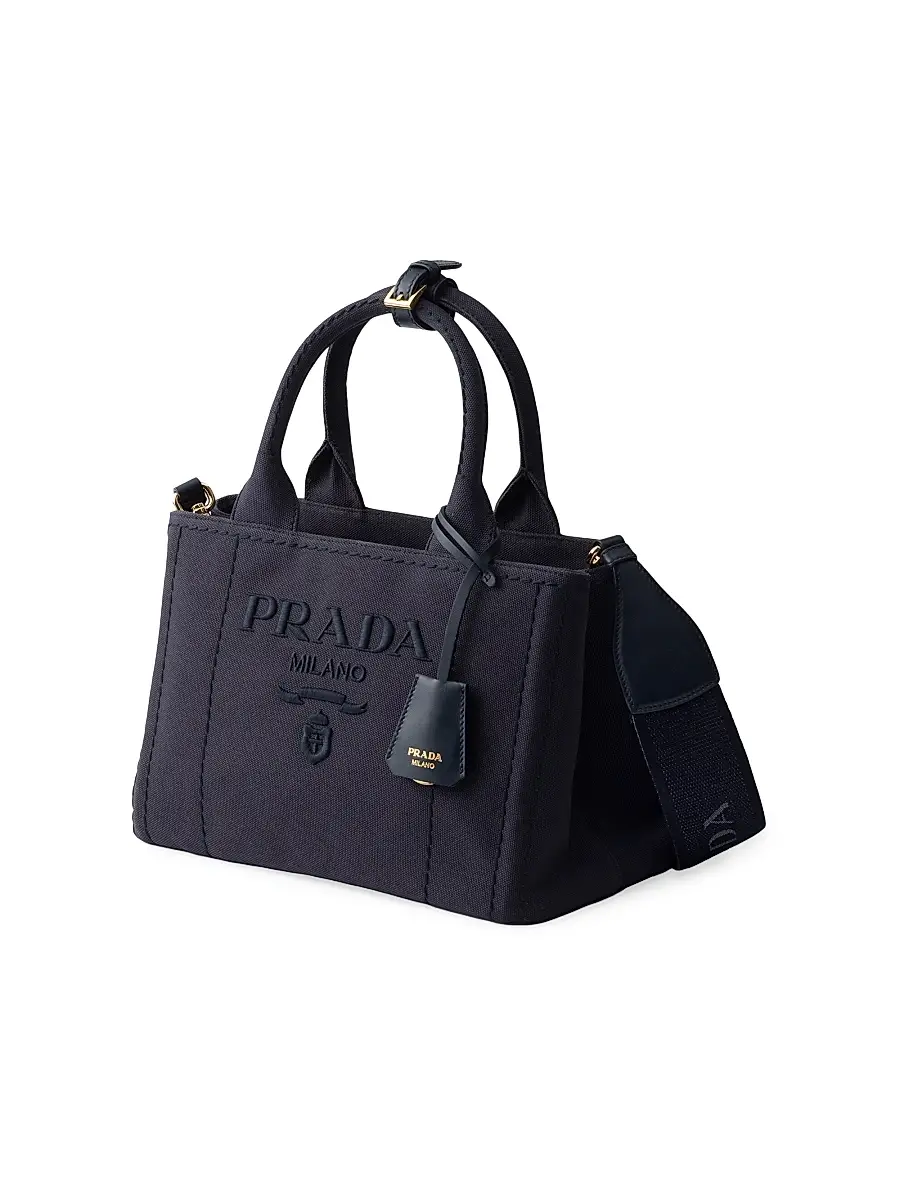 Prada Women's Jardinière Small Cotton Canvas Top Handle Bag | Thumbnail 2 Prada Women's Jardinière Small Cotton Canvas Top Handle Bag | Thumbnail 2
