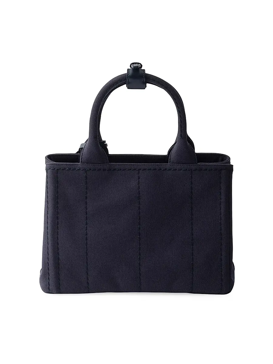 Prada Women's Jardinière Small Cotton Canvas Top Handle Bag | Thumbnail 3 Prada Women's Jardinière Small Cotton Canvas Top Handle Bag | Thumbnail 3