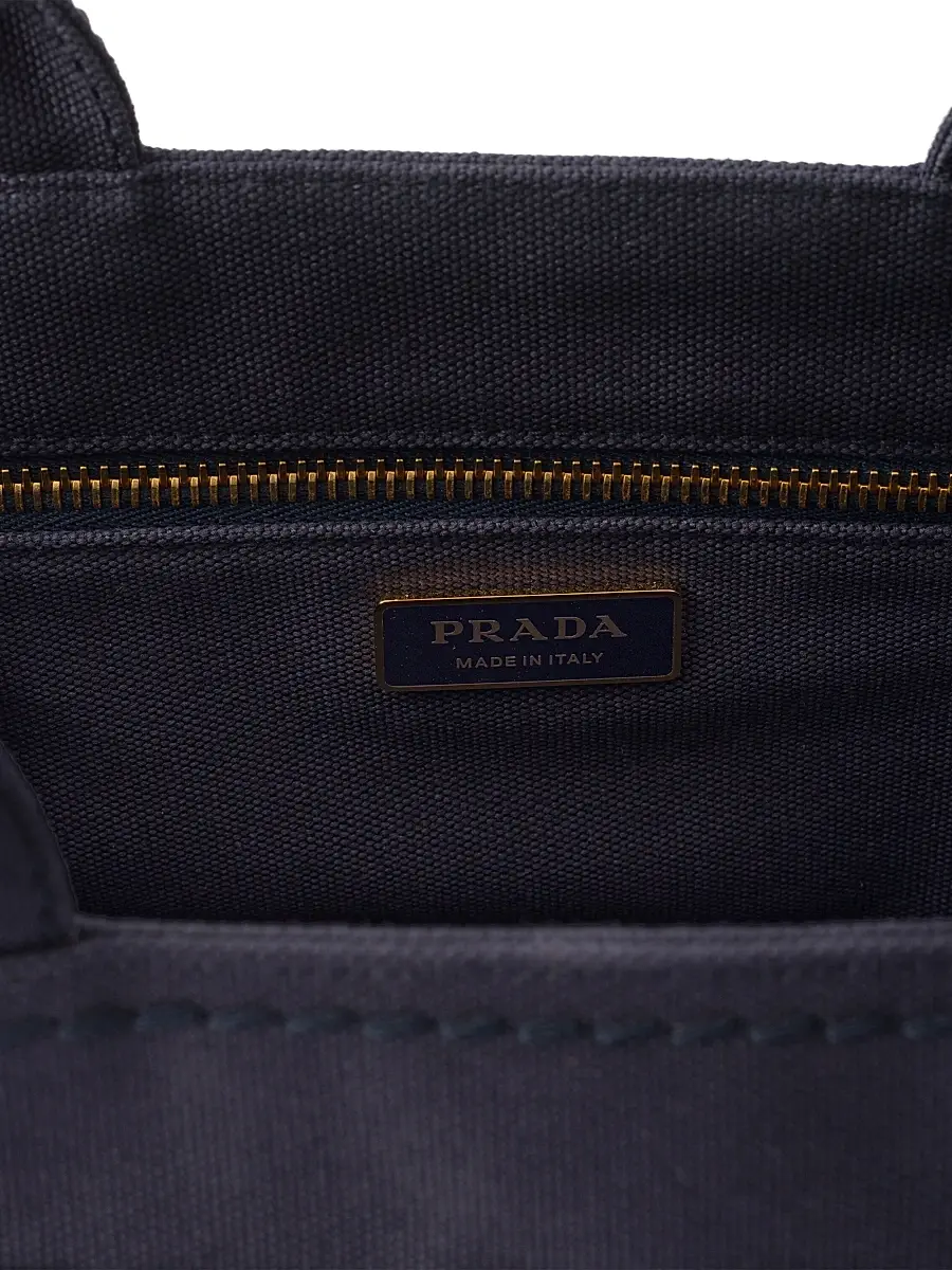 Prada Women's Jardinière Small Cotton Canvas Top Handle Bag | Thumbnail 4 Prada Women's Jardinière Small Cotton Canvas Top Handle Bag | Thumbnail 4