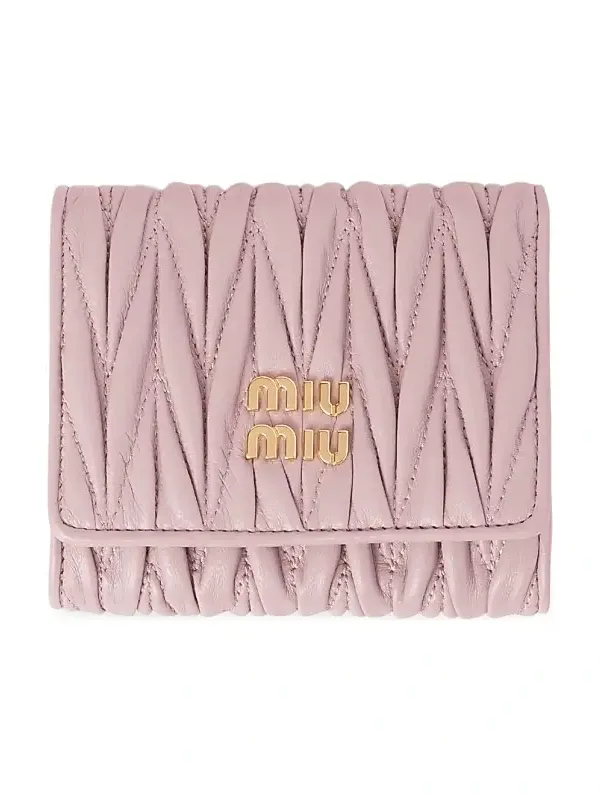 Women's Small Matelasse Nappa Leather Wallet