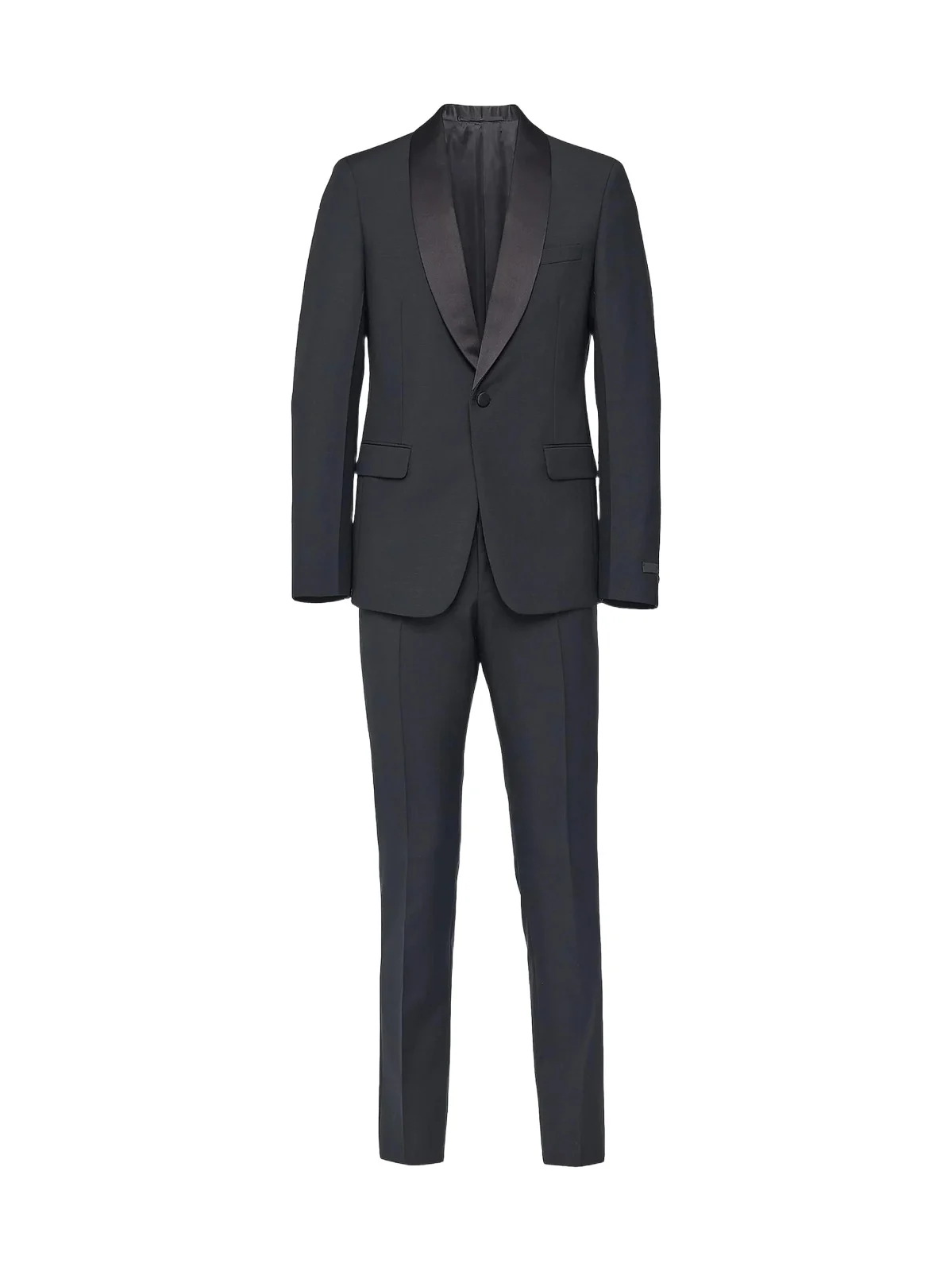 Men's Single-Breasted Wool and Mohair Tuxedo - Black
