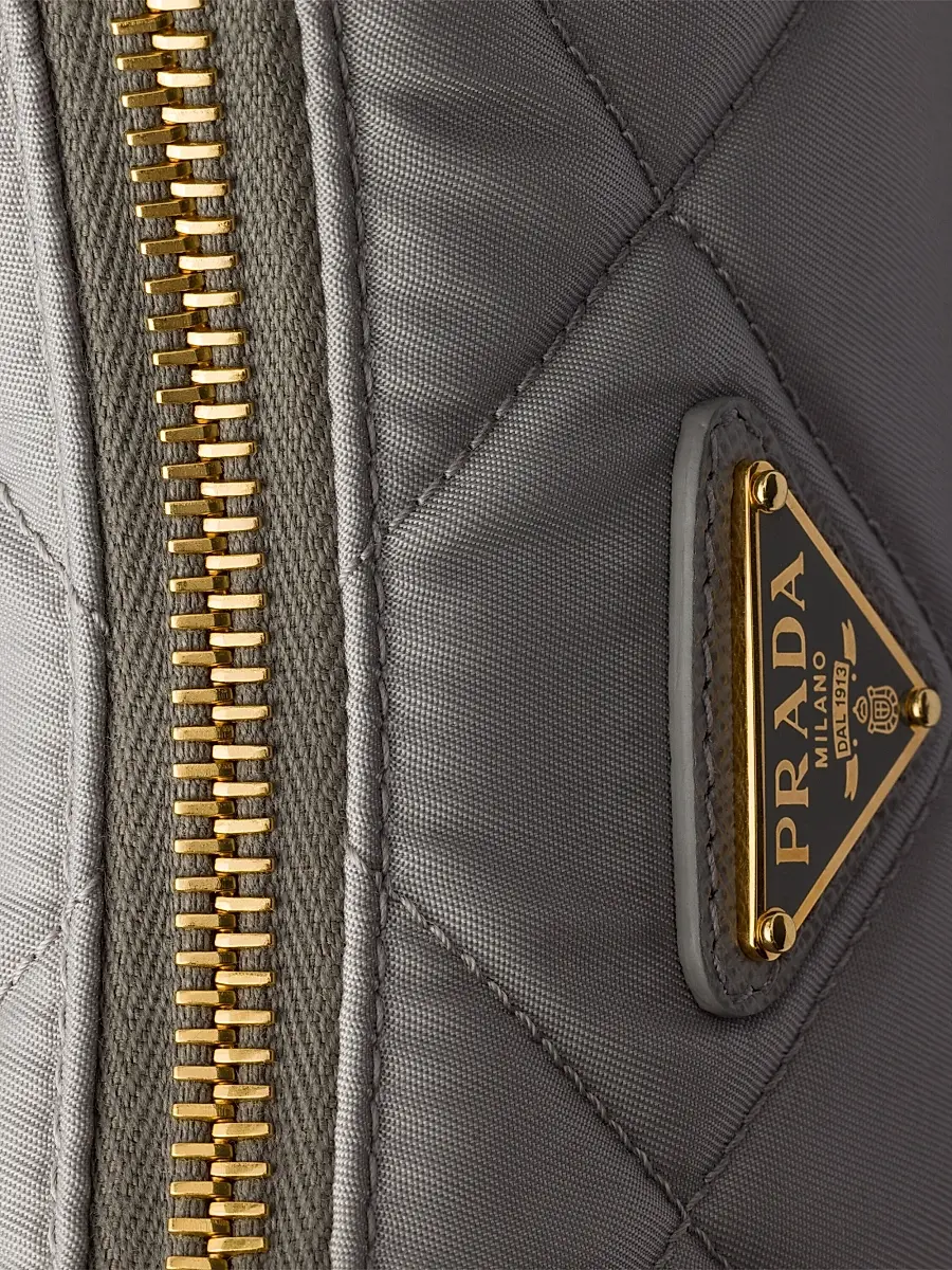 Prada Women's Re-Edition Quilted Re-Nylon Mini Shoulder Bag - Light Grey | Thumbnail 6 Prada Women's Re-Edition Quilted Re-Nylon Mini Shoulder Bag - Light Grey | Thumbnail 6