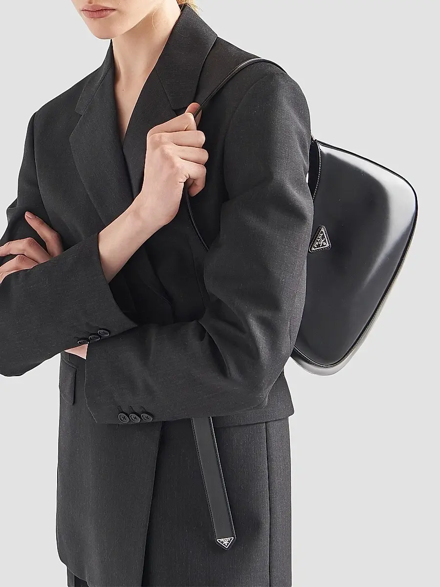 Prada Women's Cleo Brushed Leather Shoulder Bag | Thumbnail 7