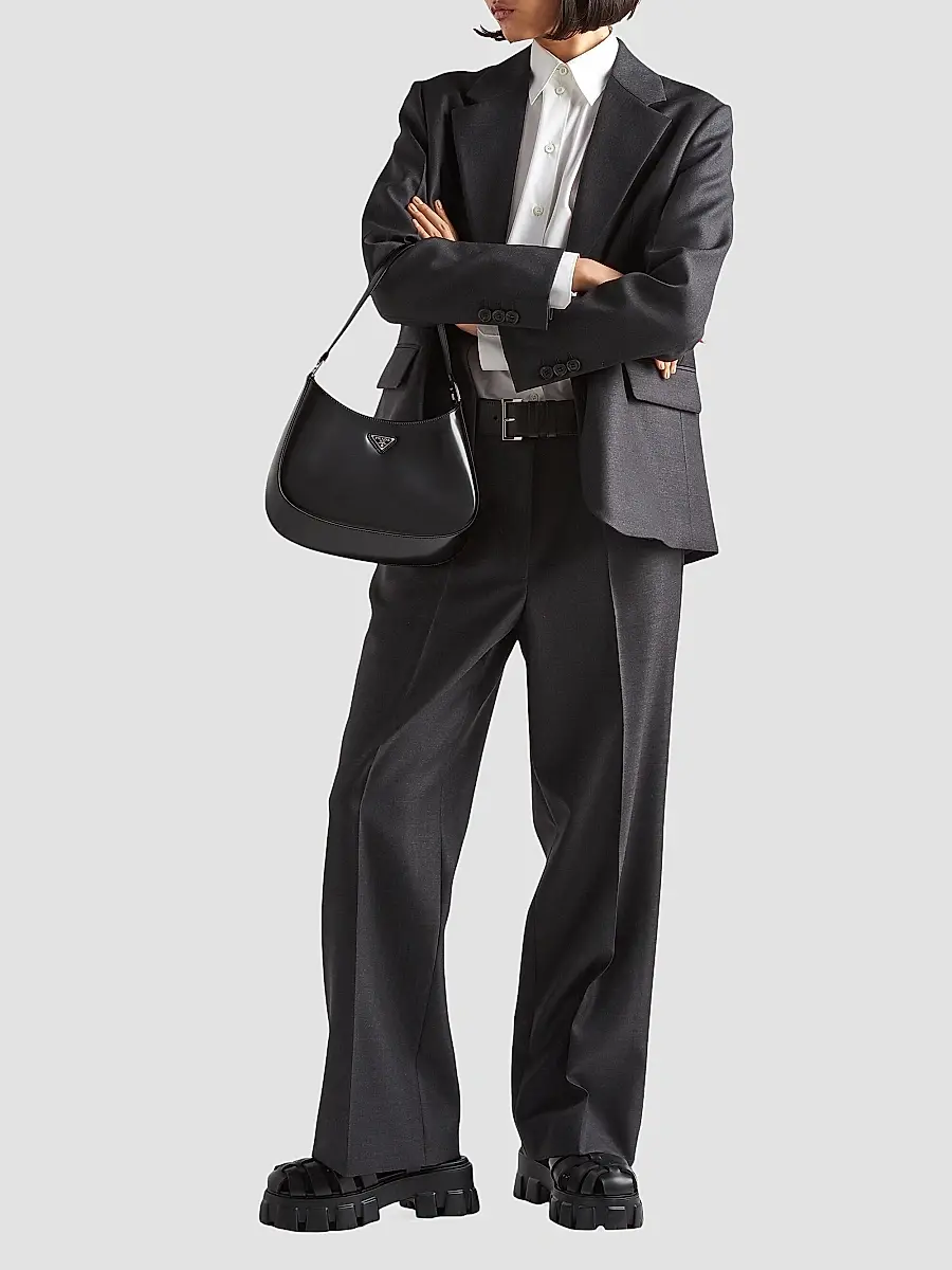 Prada Women's Cleo Brushed Leather Shoulder Bag | Thumbnail 8