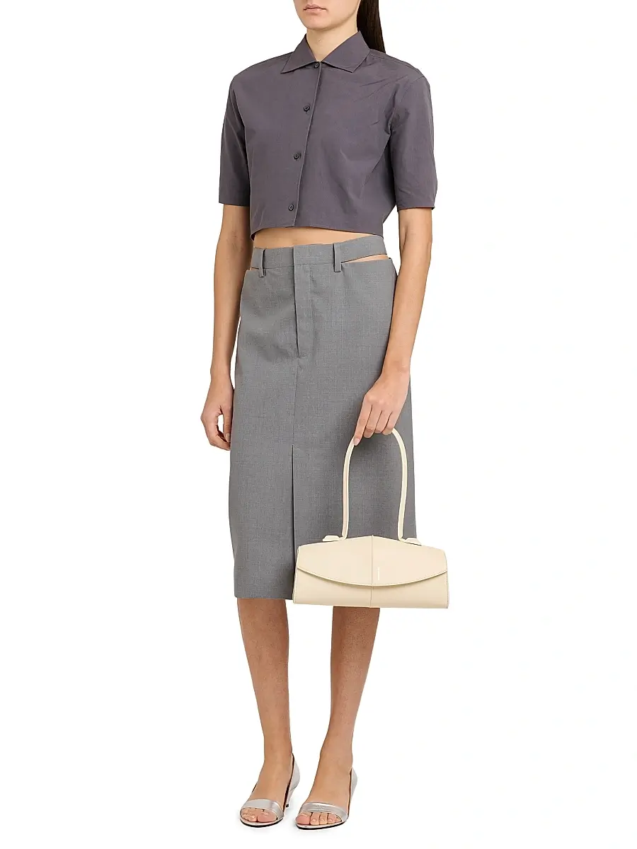 Jil Sander Women's Linea Leather Shoulder Bag | Thumbnail 3 Jil Sander Women's Linea Leather Shoulder Bag | Thumbnail 3