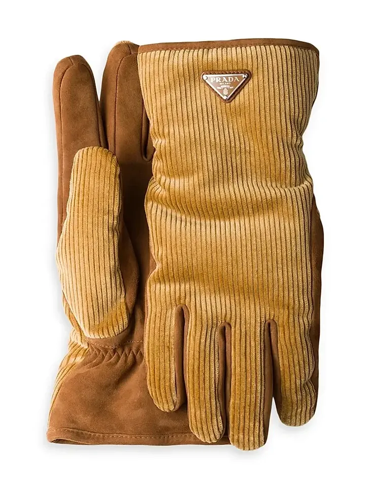 Prada Men's Corduroy Gloves