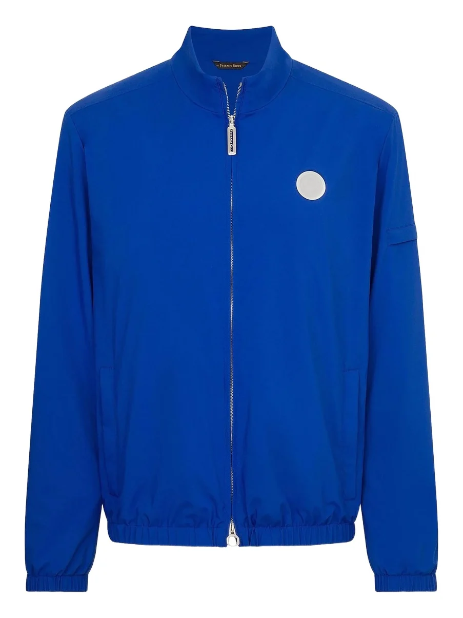 Men's Windbreaker Jacket with Zip Closure - Traffic Blue