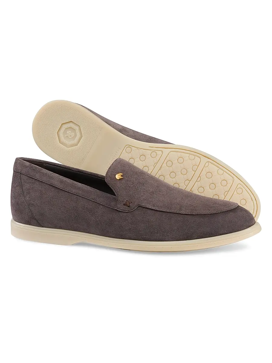 Stefano Ricci Men's Suede Slip-On Loafers | Thumbnail 3 Stefano Ricci Men's Suede Slip-On Loafers | Thumbnail 3