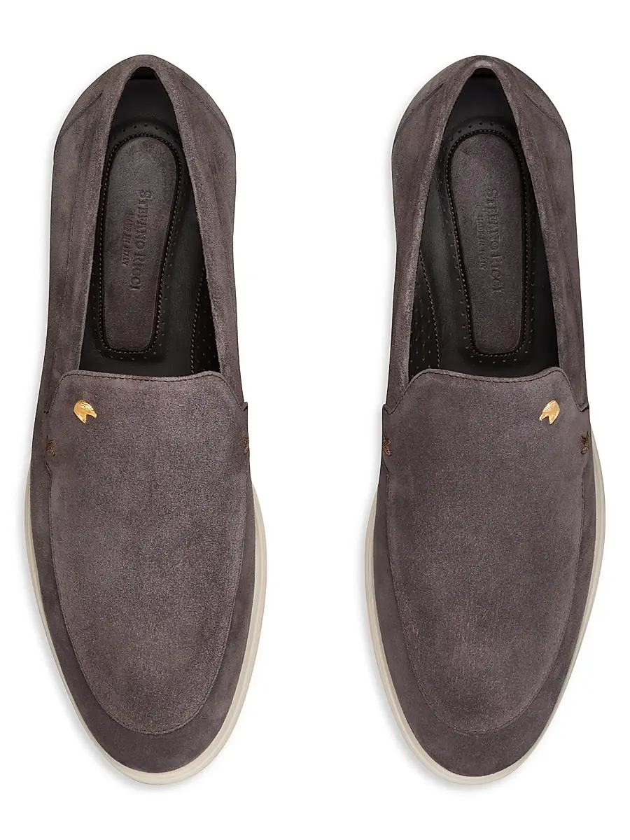 Stefano Ricci Men's Suede Slip-On Loafers | Thumbnail 4 Stefano Ricci Men's Suede Slip-On Loafers | Thumbnail 4