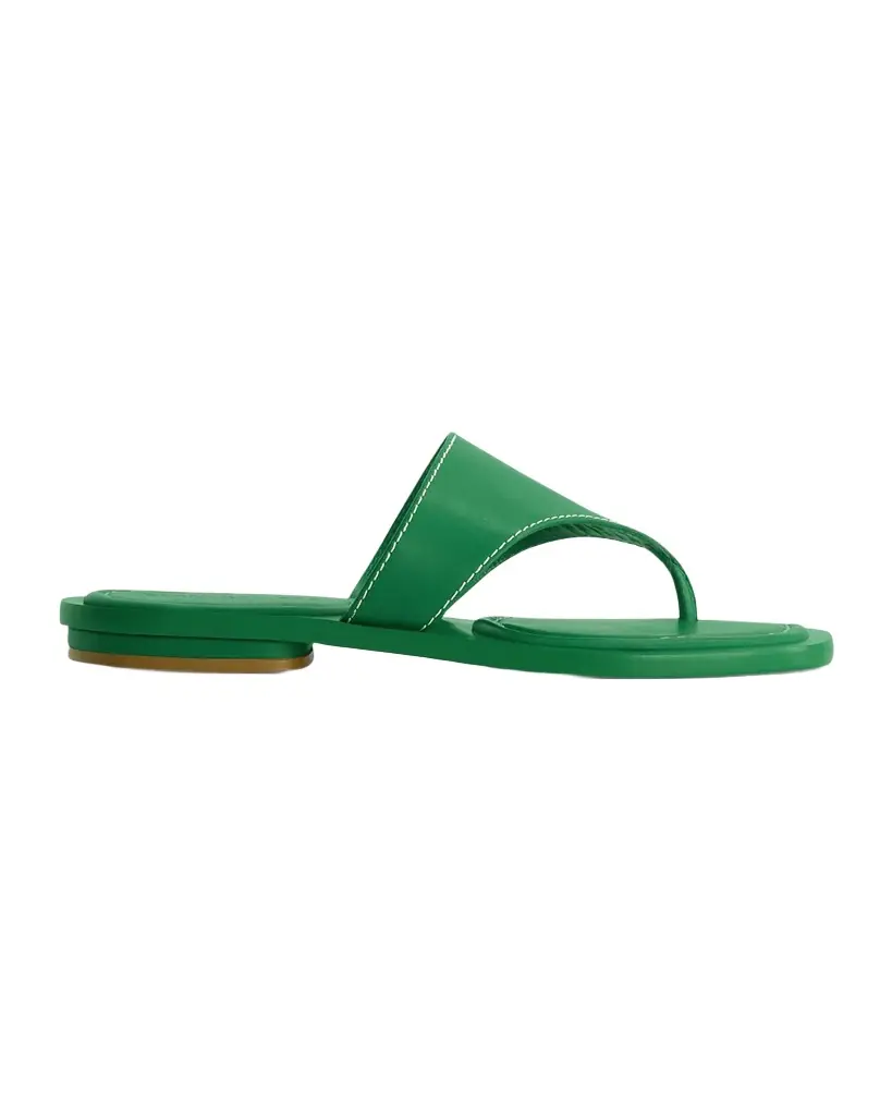 Agora Leather Flat Thong Sandals Agora Leather Flat Thong Sandals