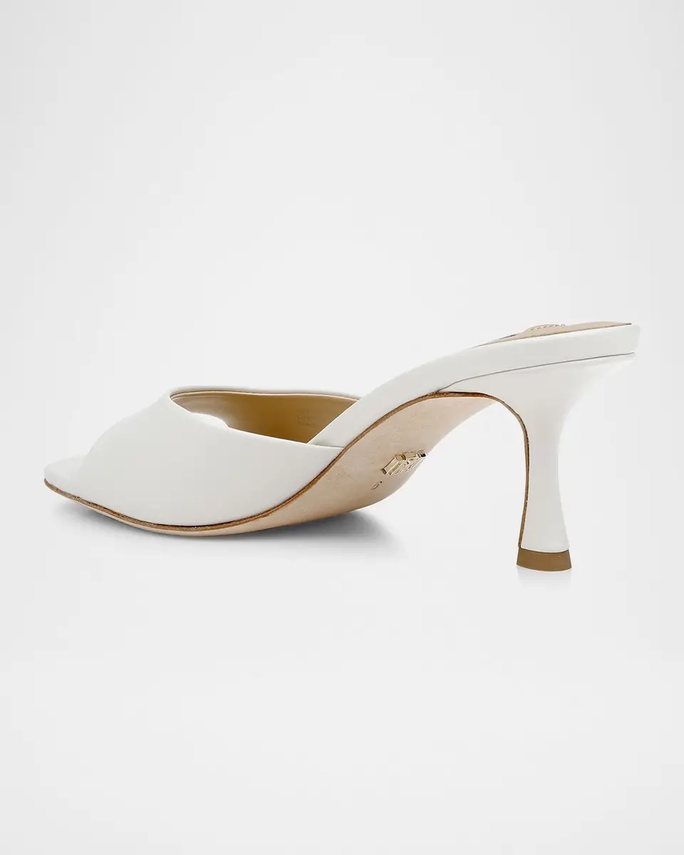 BADGLEY MISCHKA Draya Leather Kitten-Heel Mules | Thumbnail 3