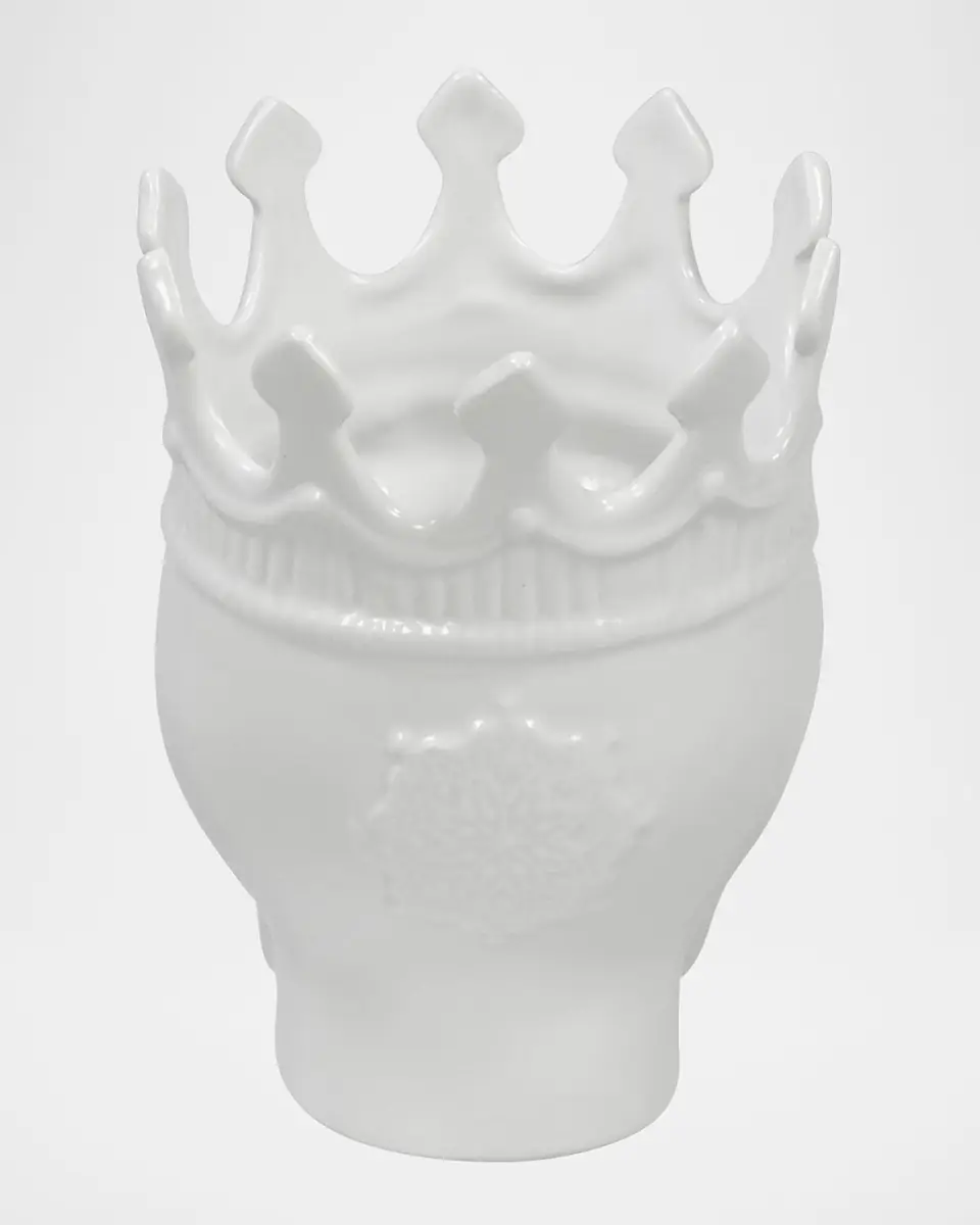 Thompson Ferrier White Louise Skull Candle, 23.3 oz. - Rose de Vents Scent | Thumbnail 4