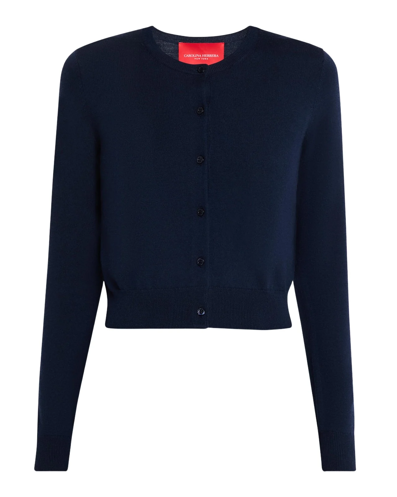 Crew-Neck Wool Cardigan Crew-Neck Wool Cardigan