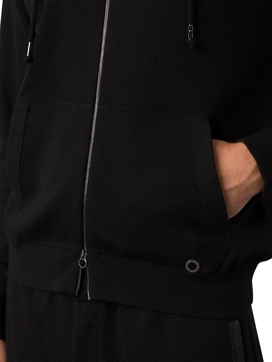 Stefano Ricci Men's Alpha Yarn Cashmere Jogging Blouson Sweater | Thumbnail 6
