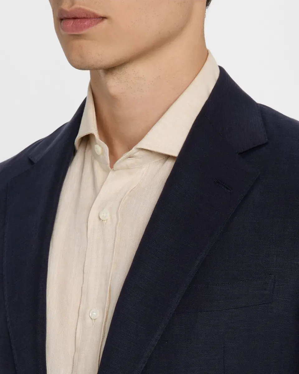 Ralph Lauren Purple Label Men's Kent Hand-Tailored Silk-Linen Jacket | Thumbnail 4 Ralph Lauren Purple Label Men's Kent Hand-Tailored Silk-Linen Jacket | Thumbnail 4