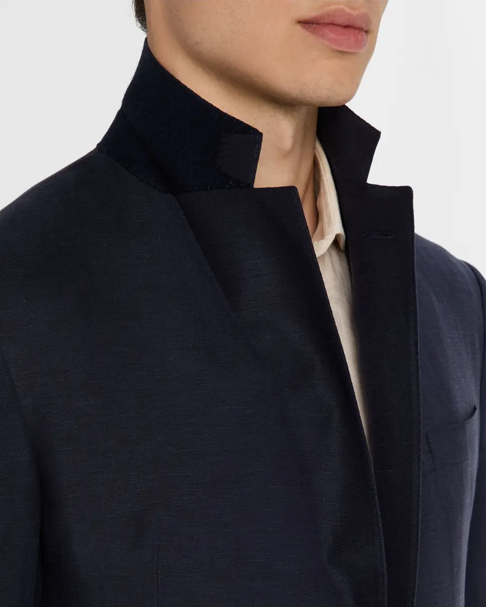 Ralph Lauren Purple Label Men's Kent Hand-Tailored Silk-Linen Jacket | Thumbnail 6 Ralph Lauren Purple Label Men's Kent Hand-Tailored Silk-Linen Jacket | Thumbnail 6
