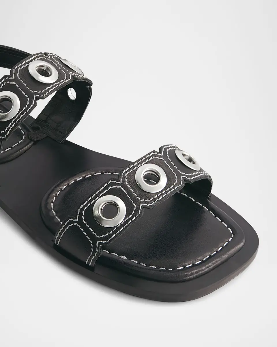 Bernardo 1946 Acro Leather Flat Slingback Sandals | Thumbnail 3 Bernardo 1946 Acro Leather Flat Slingback Sandals | Thumbnail 3