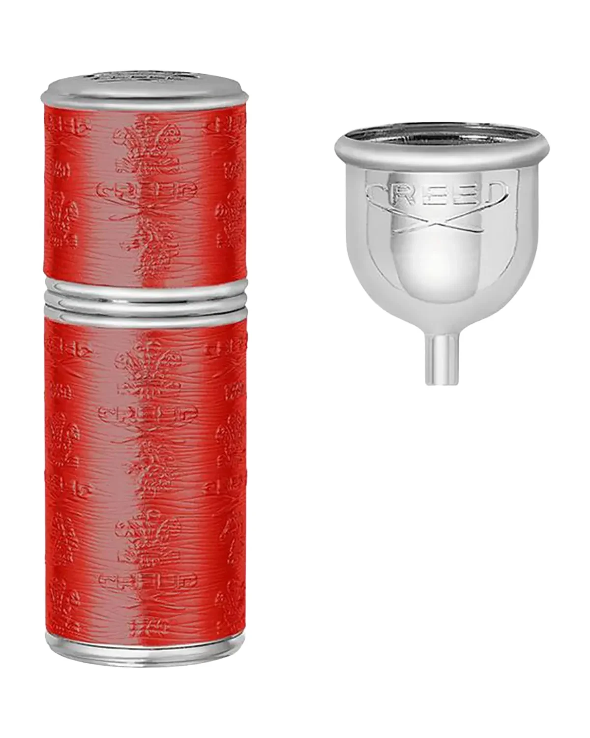 50 mL Cylindrical Atomizer Case, Silver/Red 50 mL Cylindrical Atomizer Case, Silver/Red