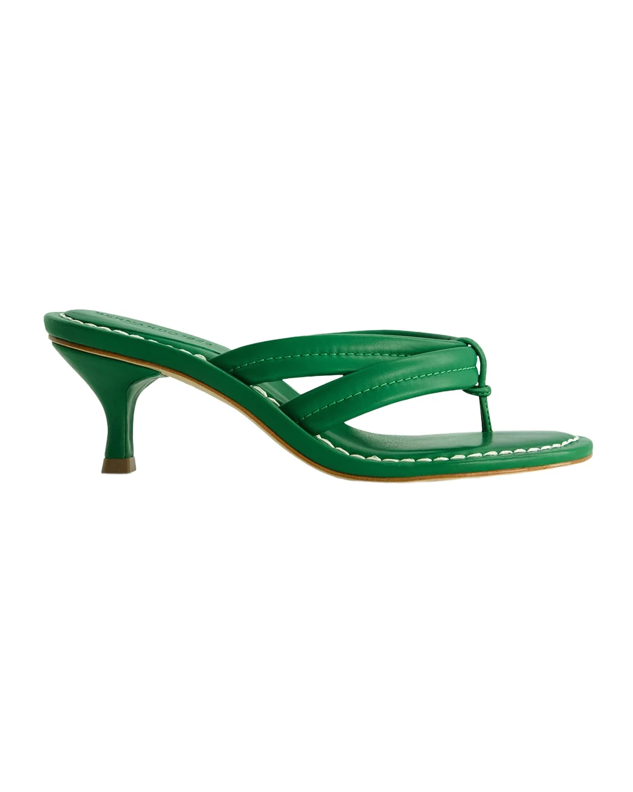 Miami Kitten-Heel Leather Mule Sandals Miami Kitten-Heel Leather Mule Sandals