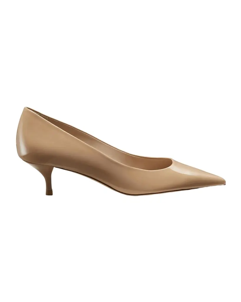 Stuart Weitzman Stuart Patent Kitten Pumps | Image 1 Stuart Weitzman Stuart Patent Kitten Pumps | Image 1