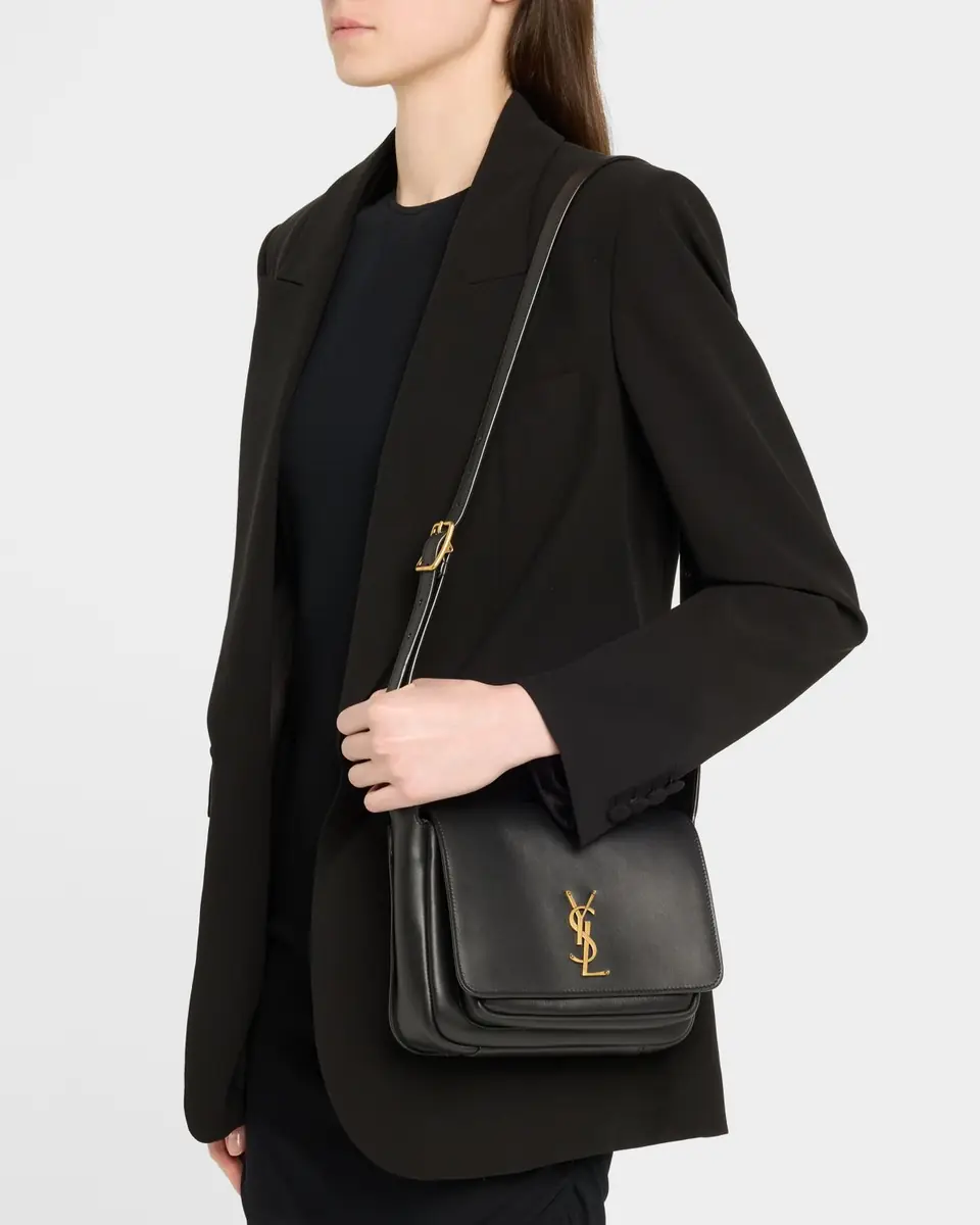 Saint Laurent Niki YSL Flap Crossbody Bag in Calfskin | Thumbnail 8 Saint Laurent Niki YSL Flap Crossbody Bag in Calfskin | Thumbnail 8