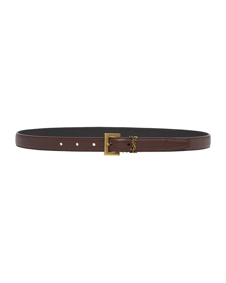 Saint Laurent YSL Monogram Leather Belt | Thumbnail 3 Saint Laurent YSL Monogram Leather Belt | Thumbnail 3