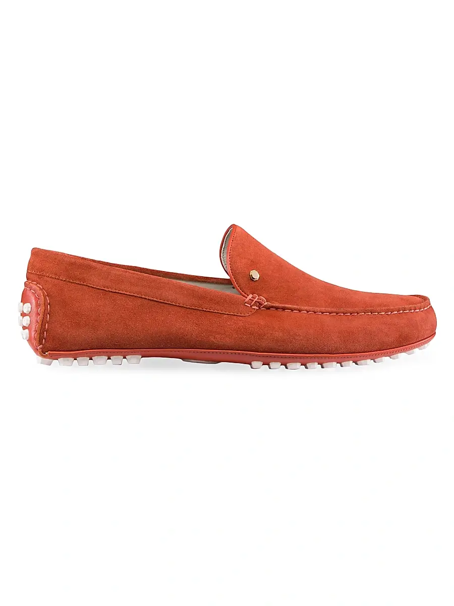Stefano Ricci Men's Suede Driving Shoes - Lobster Orange - Size 10 | Image 1 Stefano Ricci Men's Suede Driving Shoes - Lobster Orange - Size 10 | Image 1