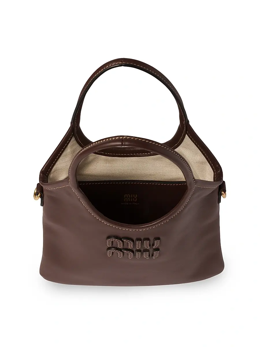 Miu Miu Women's Ivy Leather Top Handle Bag | Thumbnail 6 Miu Miu Women's Ivy Leather Top Handle Bag | Thumbnail 6