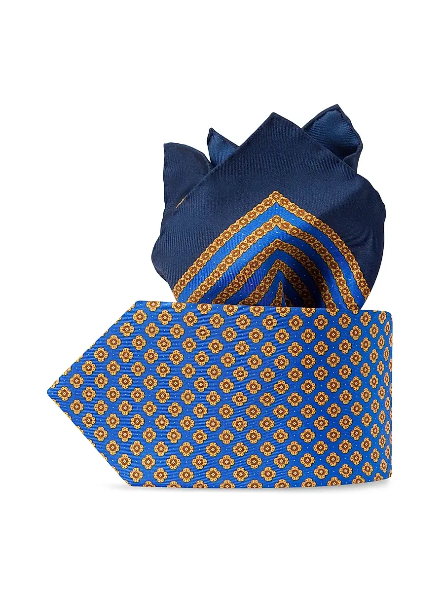 Stefano Ricci Men's Luxury Printed Silk Tie Set | Image 1 Stefano Ricci Men's Luxury Printed Silk Tie Set | Image 1