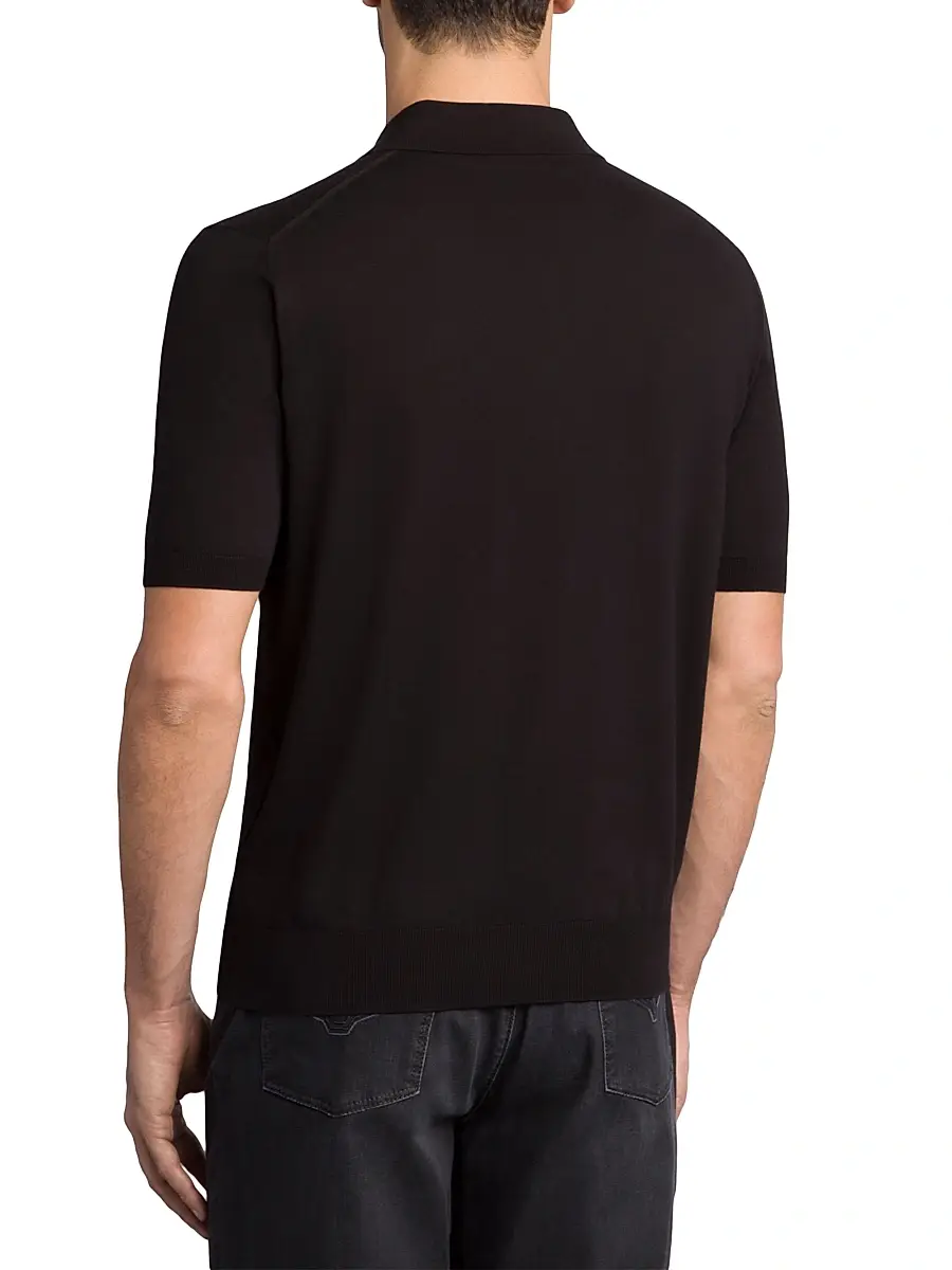 Stefano Ricci Men's Three Button Polo Shirt | Thumbnail 3 Stefano Ricci Men's Three Button Polo Shirt | Thumbnail 3
