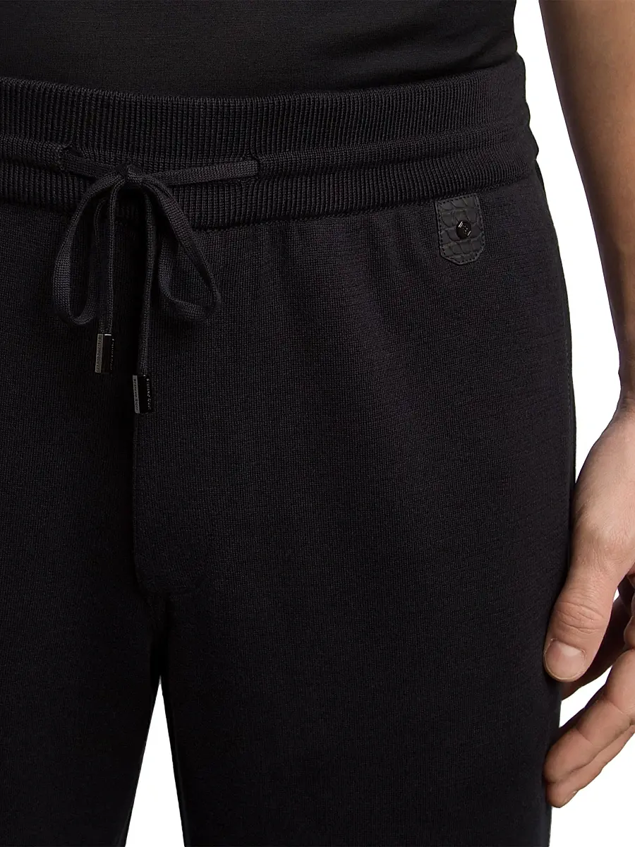 Stefano Ricci Men's Knitted Classic Croc Details Jogging Trousers | Thumbnail 4