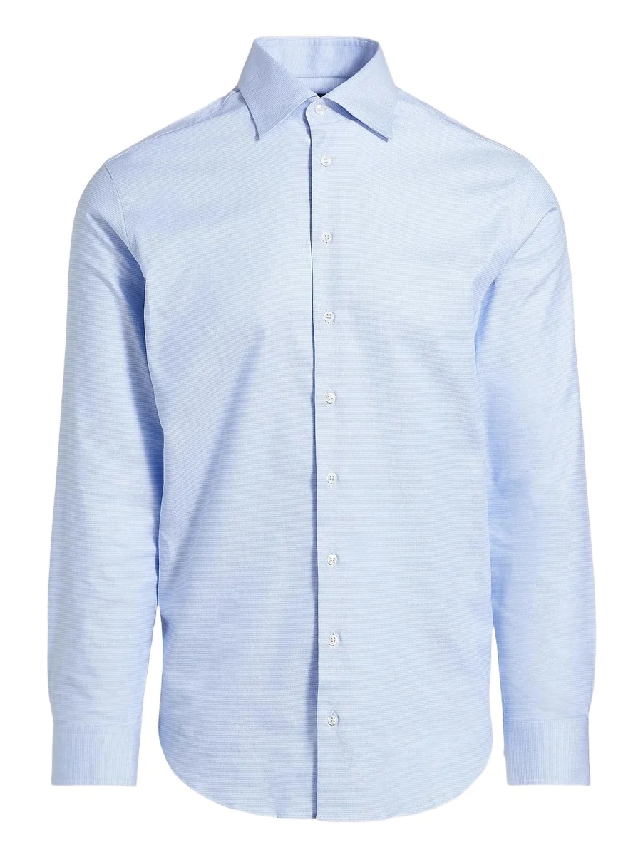 Men's Slim Poplin Button-Up Shirt Men's Slim Poplin Button-Up Shirt