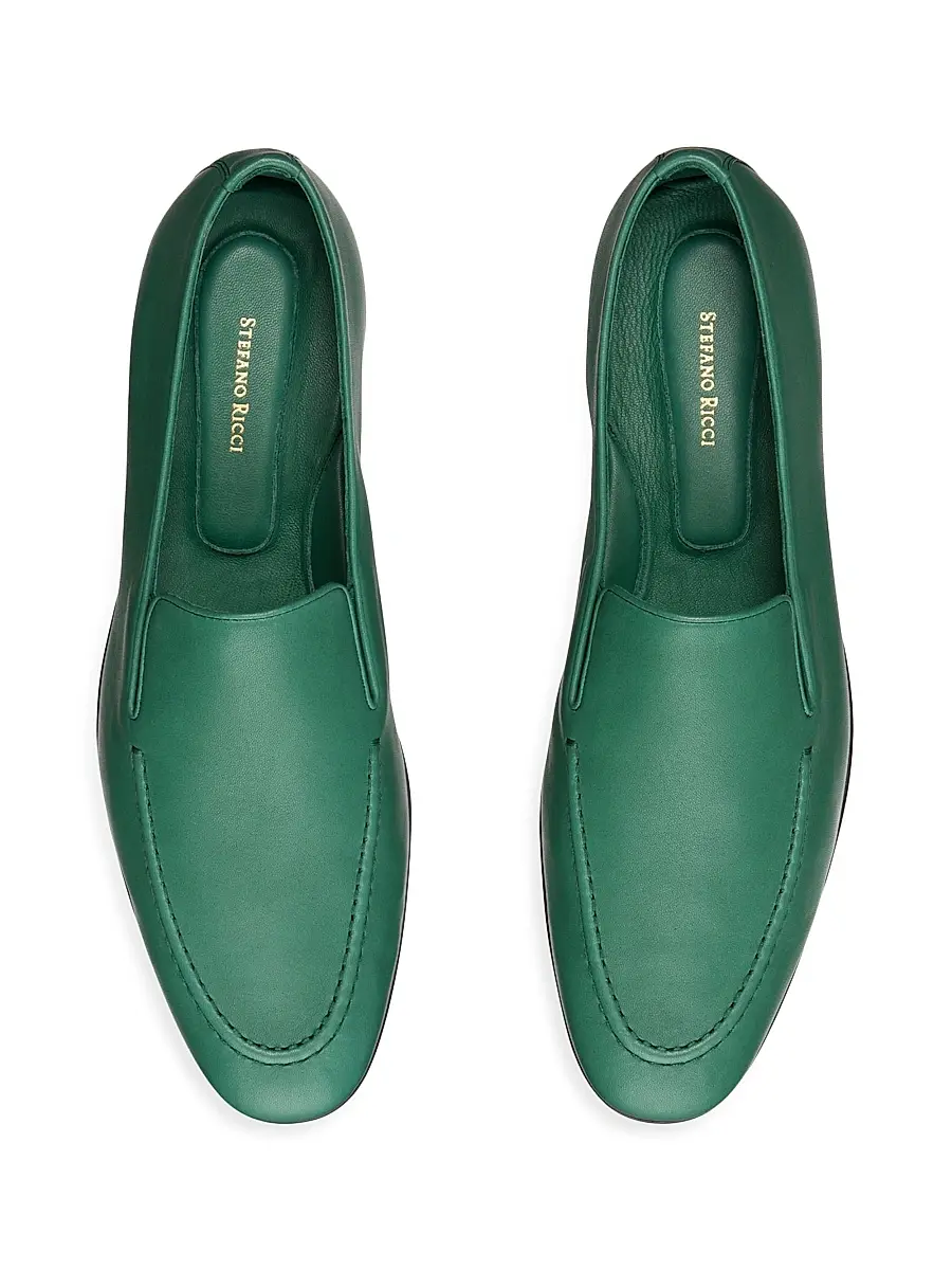 Stefano Ricci Men's Calfskin Leather Loafers | Thumbnail 4 Stefano Ricci Men's Calfskin Leather Loafers | Thumbnail 4