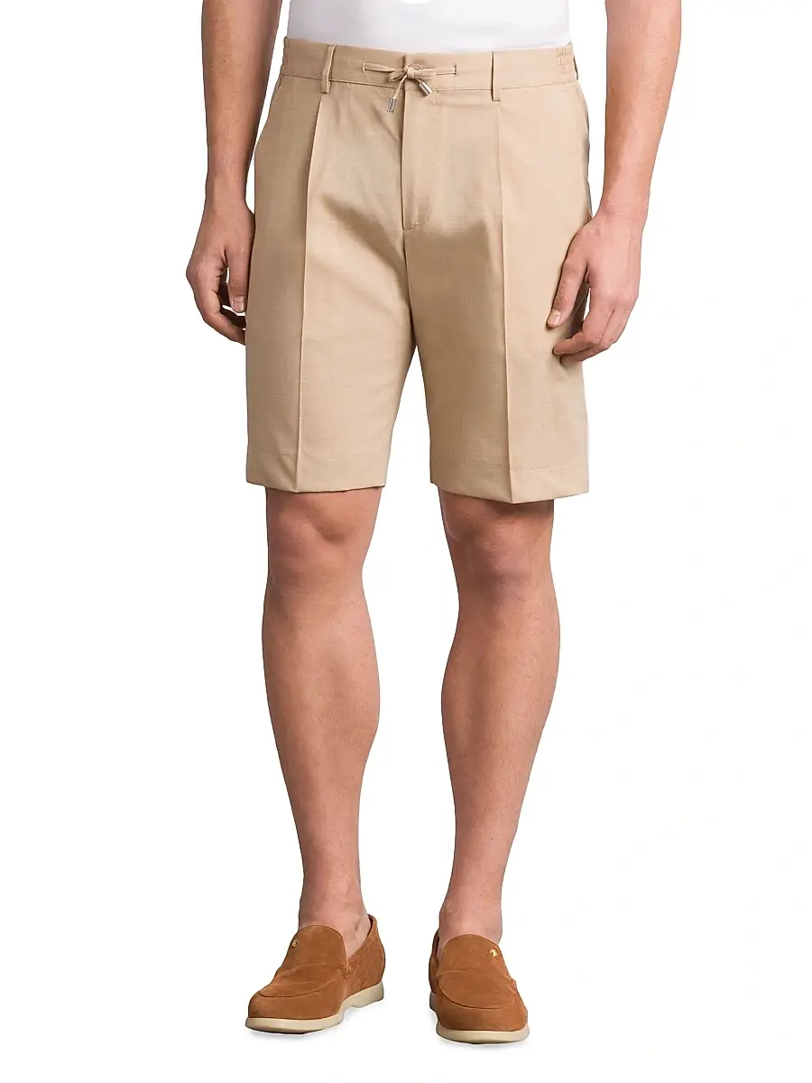 Stefano Ricci Men's Virgin Wool Blend Bermuda Shorts | Thumbnail 2 Stefano Ricci Men's Virgin Wool Blend Bermuda Shorts | Thumbnail 2