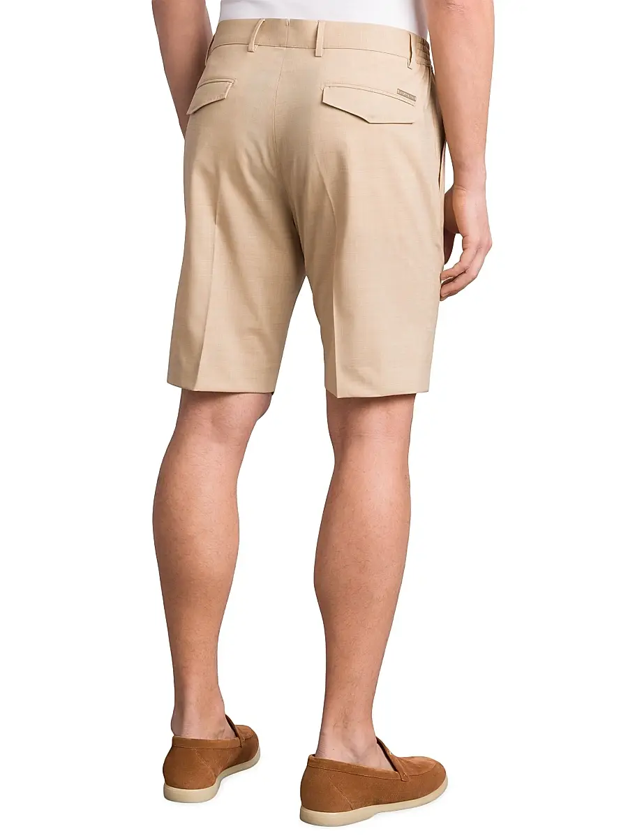 Stefano Ricci Men's Virgin Wool Blend Bermuda Shorts | Thumbnail 3 Stefano Ricci Men's Virgin Wool Blend Bermuda Shorts | Thumbnail 3