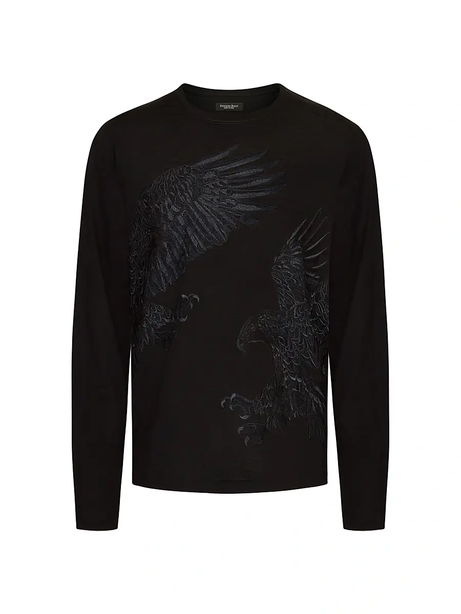 Stefano Ricci Men's T-Shirt - Black - Size XXL | Image 1 Stefano Ricci Men's T-Shirt - Black - Size XXL | Image 1
