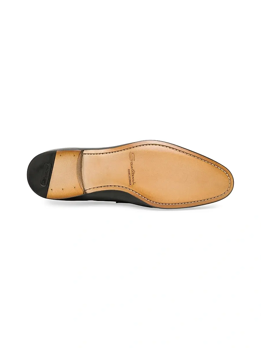 Santoni Men's Leather Penny Loafers | Thumbnail 4