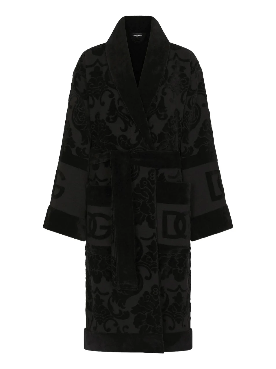 Dolce & Gabbana Men's Jacquard Logo Bath Robe