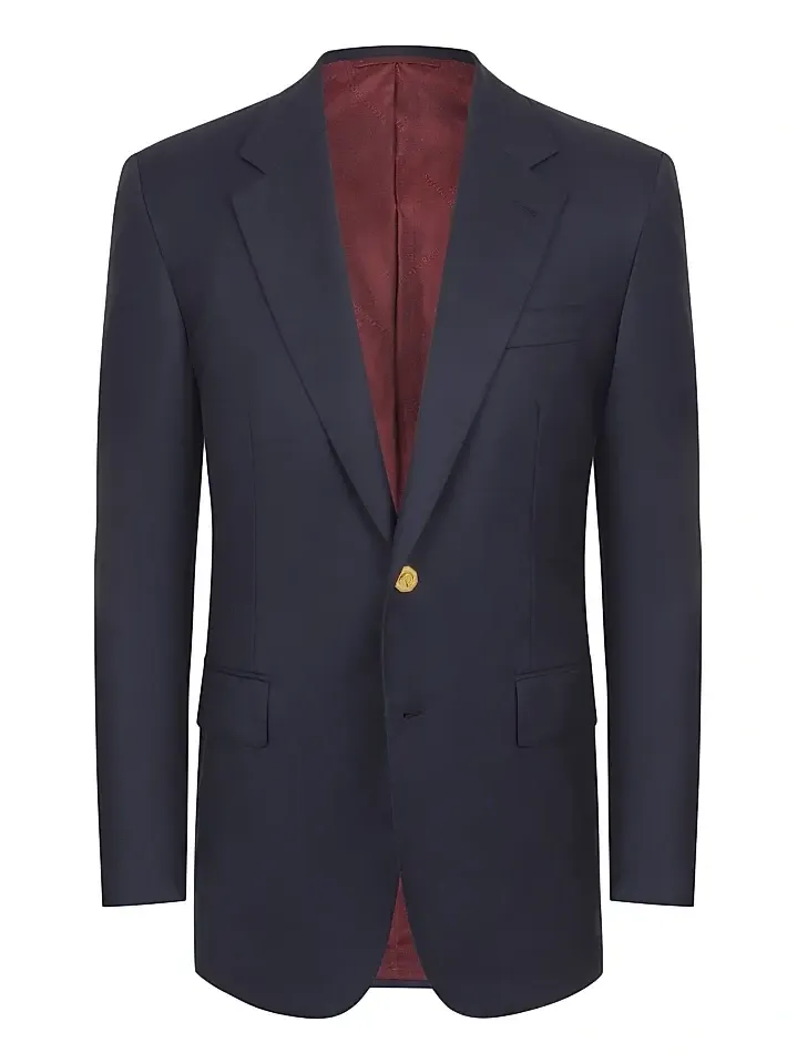 Men's Woven Jacket with 2 Buttons - Blue Men's Woven Jacket with 2 Buttons - Blue