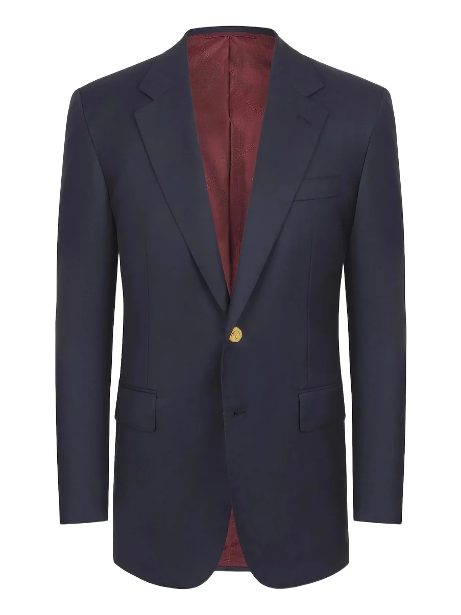 Men's Woven Jacket with 2 Buttons - Blue Men's Woven Jacket with 2 Buttons - Blue